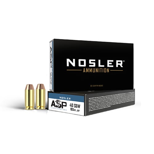 Nosler 51412 Assured Stopping Power Handgun 10mm Auto 180 gr Jacket Hollow Point 50 Per Box/ 10 Case